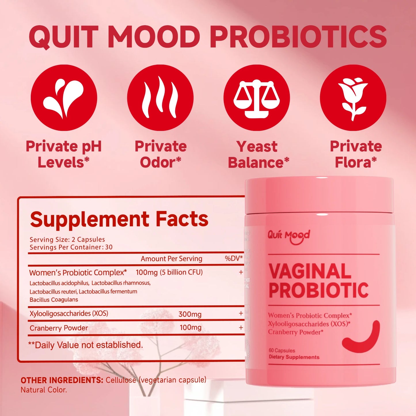 Women PH Balance with Probiotics and Lactobacillus Probiotic Blend - Women's Health Supplement